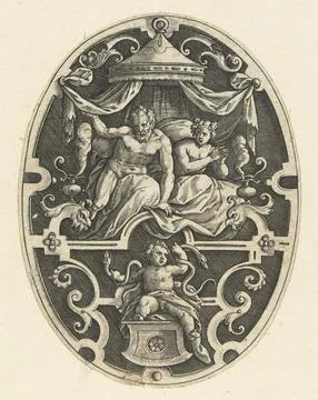Austrian Museums, 17th-20th ct, Flat decoration: Hercules strangled in his Stock Photos