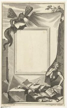 Austrian Museums, 17th-20th ct, Framing with devil. Picture frame for a 写真素材