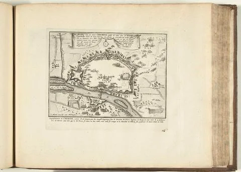 Austrian Museums, 17th-20th ct, Intake of Cremona, 1702; Image of the city of Fotos Stock