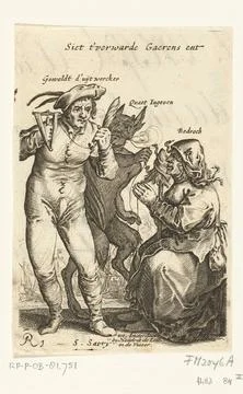 Austrian Museums, 17th-20th ct, The devil confuses the yarn, 1652; Siet t Foto stock