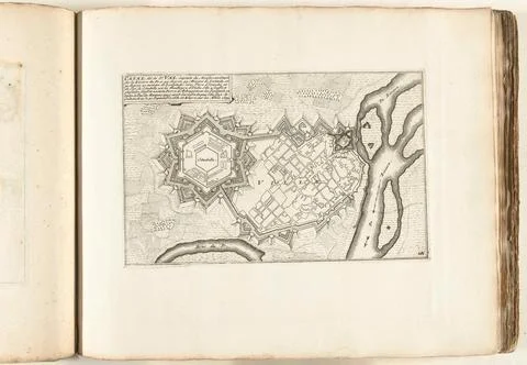 Austrian Museums, 17th-20th ct, Map of Casale Monferrato, approx. 1702; Casal Fotos Stock