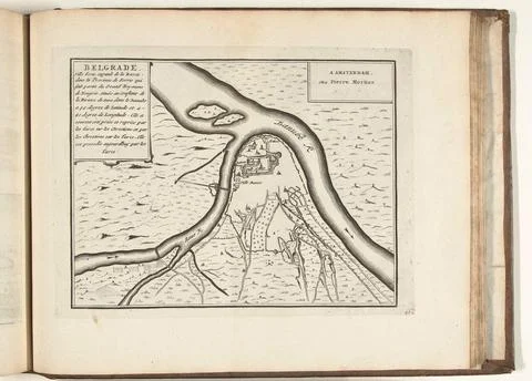 Austrian Museums, 17th-20th ct, Map of Belgrade, 1726; Belgrade, Ville Forte, Stock Photos