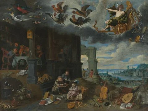 Austrian Museums, 17th-20th ct, Glorification of Commerce and Science. Foto stock