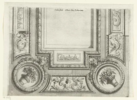 Austrian Museums, 17th-20th ct, Half of rectangular ceiling; Ceilings la modern. Stock Photos