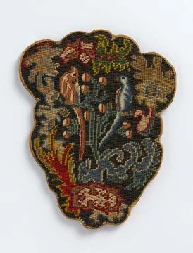 Austrian Museums, 17th-20th ct, Fir screen of linen, tense over scallops, wooden 스톡 사진