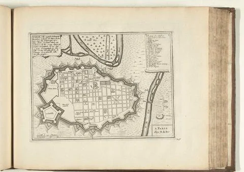 Austrian Museums, 17th-20th ct, Map of Turin, 1726; Turin, Ville Capitale de Fotos Stock