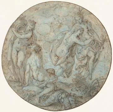 Austrian Museums, 17th-20th ct, The four elements. 스톡 사진