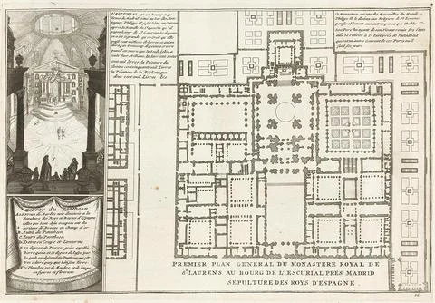 Austrian Museums, 17th-20th ct, Map of the Escorial, approx. 1702; Prime Stock Photos
