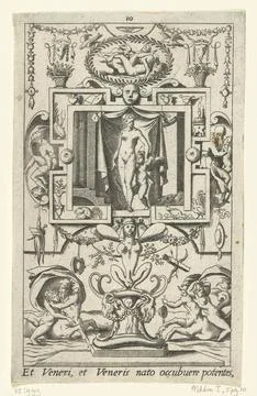 Austrian Museums, 17th-20th ct, Venus and Amor in a rectangular frame; Gods and Stock Photos