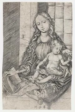 Austrian Museums, 17th-20th ct, Madonna with child and parrot. Maria, sitting, Foto stock