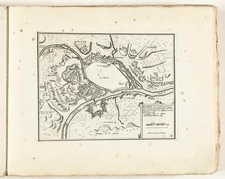 Austrian Museums, 17th-20th ct, Map of Namur, ca. 1702; Namur, Avec Ces Nouveaux Fotos Stock