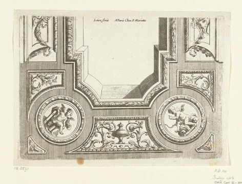 Austrian Museums, 17th-20th ct, Half of rectangular ceiling; Ceilings la modern. Stock Photos