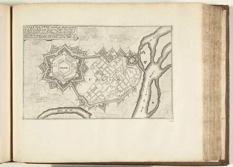 Austrian Museums, 17th-20th ct, Map of Casale Monferrato, 1726; Casal this St. Fotos Stock