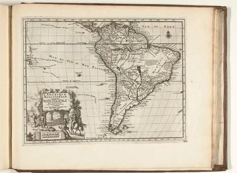 Austrian Museums, 17th-20th ct, Map of South America, 1726; L'Amerique Stock Photos