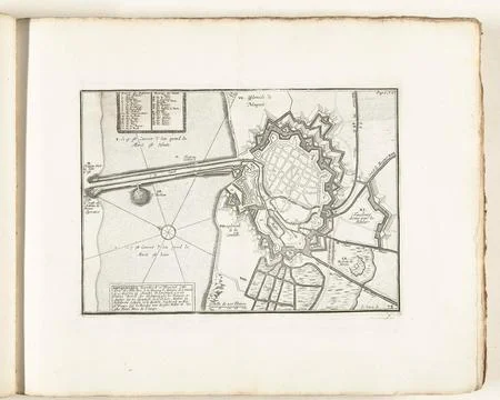 Austrian Museums, 17th-20th ct, Map of Duinkerke, ca. 1702; Donquerque Duynkerck Fotos Stock