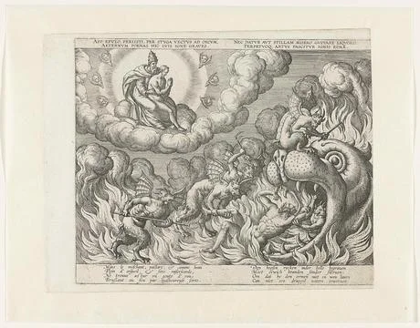 Austrian Museums, 17th-20th ct, Vision of the rich man in hell; The parable of Stockfoto's