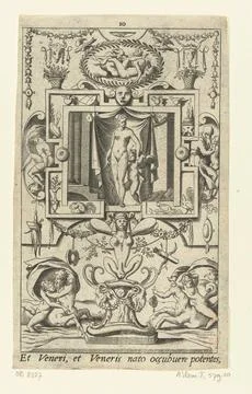 Austrian Museums, 17th-20th ct, Venus and Amor in a rectangular frame; Gods and Stock Photos