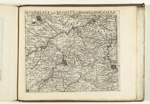 Austrian Museums, 17th-20th ct, Map of the Kasselrij van Rijssel, 1726; The Stock Photos