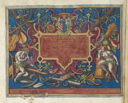 Austrian Museums, 17th-20th ct, Adam and Eva in paradise; History of the first Fotos de archivo