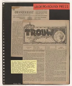 Austrian Museums, 17th-20th ct, Two illegal newspapers; Photo and collage book Stock Photos