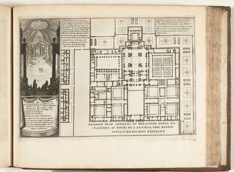 Austrian Museums, 17th-20th ct, Map of the Escorial, 1726; Prime Minister Stock Photos