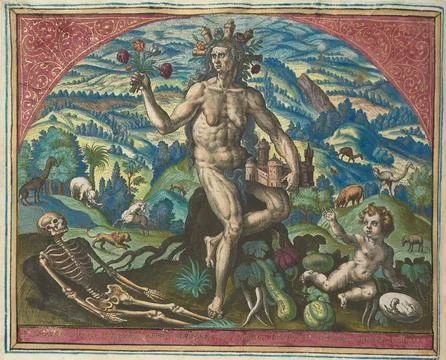 Austrian Museums, 17th-20th ct, Soil; The four elements. The Earth element, Stock Photos