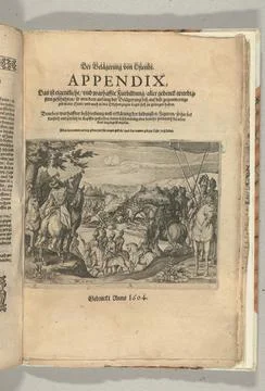 Austrian Museums, 17th-20th ct, Siege in Ostend: Title Print at the Appendix: an Stock Photos