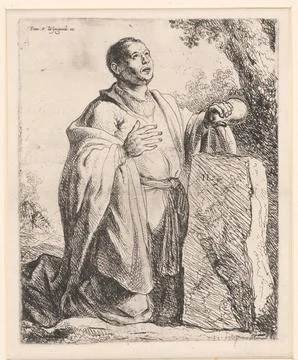 Austrian Museums, 17th-20th ct, Jacob ignits the stone on which he slept. Jacob Stock Photos