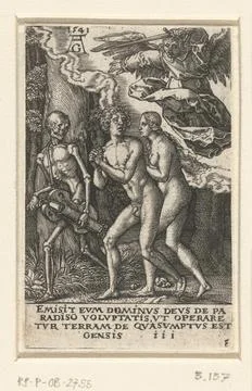 Austrian Museums, 17th-20th ct, Adam and Eve driven out of paradise; Power of Stock-Fotos