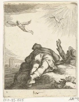 Austrian Museums, 17th-20th ct, Sky; Aer; The four elements. Two men, one of 스톡 사진