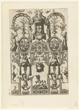 Austrian Museums, 17th-20th ct, Flat decoration with figures; Flat decorations Stock Photos