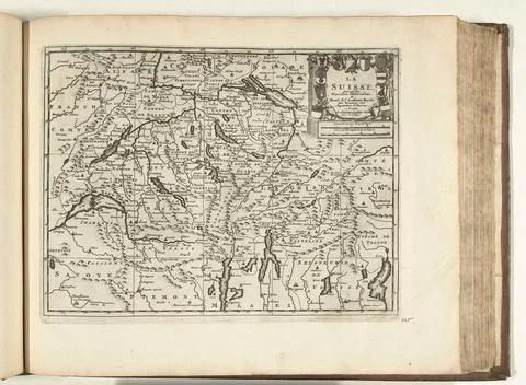 Austrian Museums, 17th-20th ct, Map of Switzerland, 1726; La Suisse, Suivant Les Stock Photos