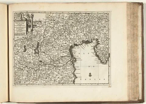Austrian Museums, 17th-20th ct, Map of the Republic of Venice, 1726; Seigneurie Stock Photos