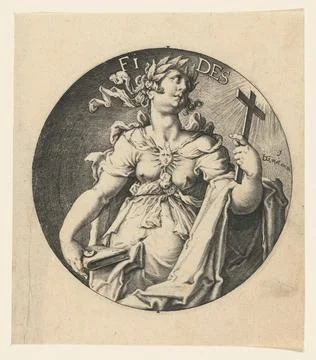Austrian Museums, 17th-20th ct, Faith; Fides; The virtues. Faith, in the form of Stock Photos