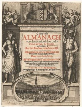 Austrian Museums, 17th-20th ct, Title page of the computer almanach of 1616; Foto stock