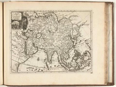 Austrian Museums, 17th-20th ct, Map of Asia, 1726; L'Asie, Suivant Les Nouvelles Stock Photos