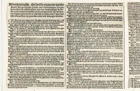 Austrian Museums, 17th-20th ct, Text sheet at the image of Bergen op Zoom Siege Stock Photos