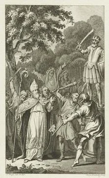 Austrian Museums, 17th-20th ct, On Bevel van Willibrord, the idolation image of Stock Photos