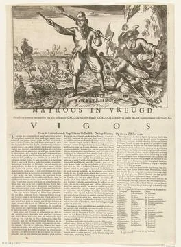 Austrian Museums, 17th-20th ct, Cartoon on the victory over the French and Stock Photos