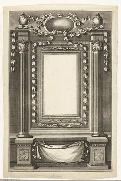 Austrian Museums, 17th-20th ct, Frame. Picture frame of a rectangular portrait. Foto stock