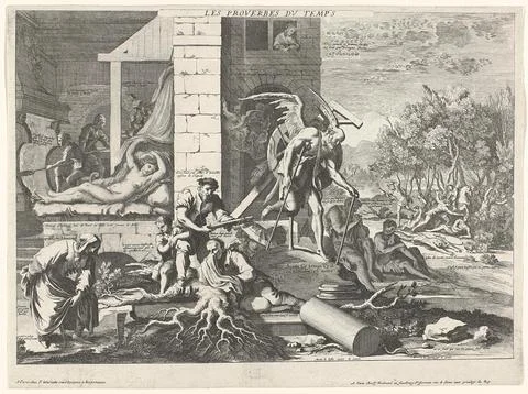 Austrian Museums, 17th-20th ct, Les Proverbes du Temps. Imagination of proverbs Stock Photos