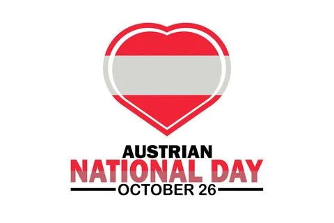 Austrian National Day Vector Template Design Illustration Stock Illustration