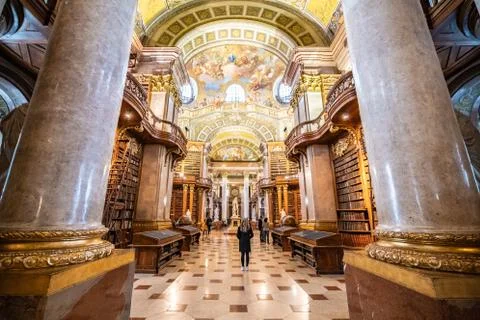 Austrian National Library in Vienna Stock Photos