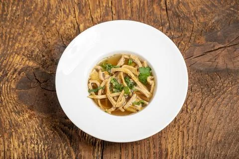 Austrian pancake soup Stock Photos