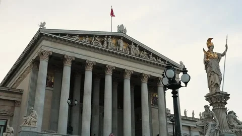 Austrian Parliament 11 Stock Footage 319836434
