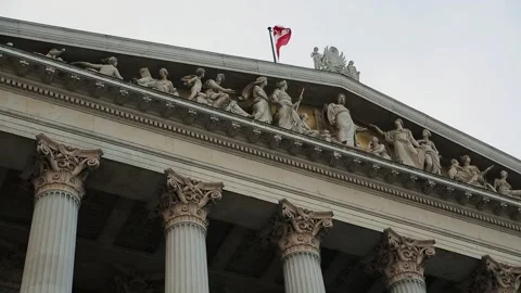 Austrian Parliament 12 Stock Footage 319836435
