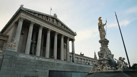 Austrian Parliament 13 Stock Footage 319836516