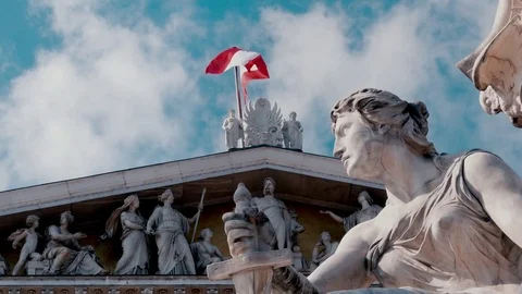 Austrian Parliament Building Video stock 73483120