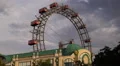 Austrian Riesenrad Famous Landmarks Fun Ride Ferris Wheel Rotating Vienna Prater HD Footage