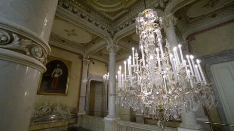 Austrian Room with Chandelier Vídeos de archivo 95976882